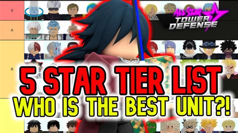 5 STAR TIER LIST! Who is the Best 5 Star Unit in All Star Tower Defense ...