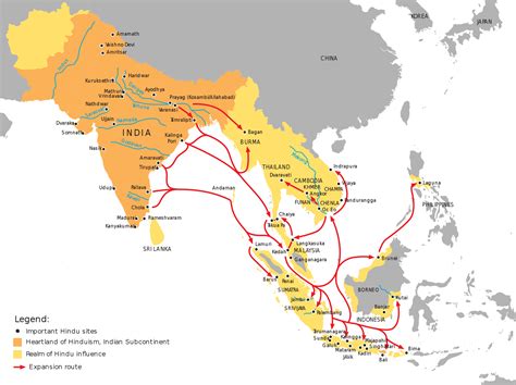 Spread of Hinduism in South East Asia [2000x1494] : r/MapPorn