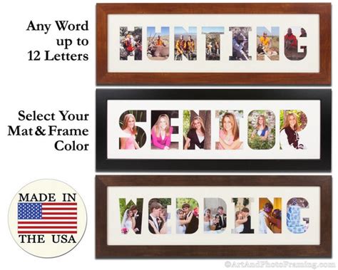 Collage Frame Wordmat Picture Frame Name Cutout Word Art