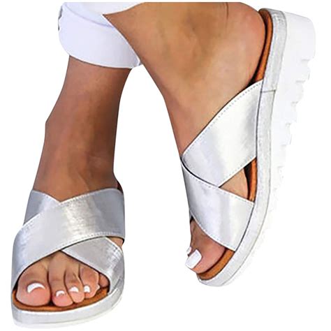 Mchoice Sandals for Women 2021 New Comfy Platform Sandal Shoes Slide ...