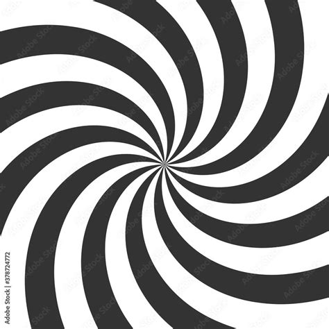 Psychedelic spiral. Black and white hypnotic swirl background ...