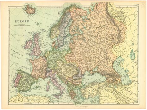 Old Map of Europe, Old Europe Map, Map of Europe, Printable Download ...