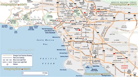 Los Angeles Attractions Map Pdf Free Printable Tourist Map Los | Images ...