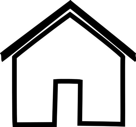 600x564 Free House Clipart Black And White Image | House outline ...