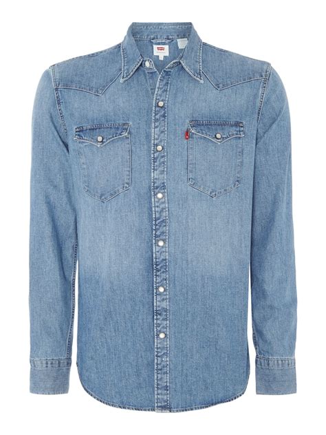 Levi's Western Denim Shirt Levi's Men's Short Sleeve Classic Standard ...