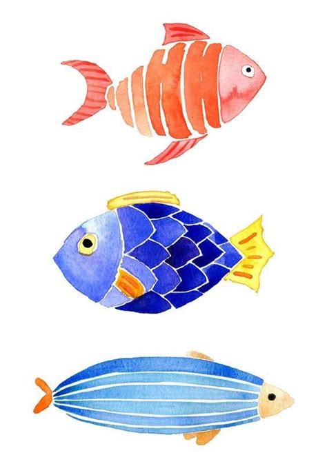 Pin de HandeMade en Watercolour | Pez de acuarela, Animales acuarela ...