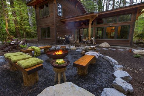 Simple Cabin Landscaping - Paradise Restored Landscaping | Rustic fire ...