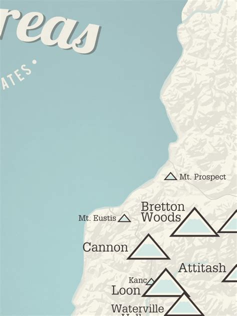 New Hampshire Ski Resorts Map 18x24 Poster - Best Maps Ever