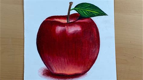 Apple with color Pencils(Timelapse) | Color pencil Shading Video ...