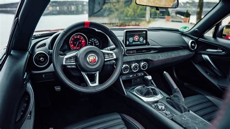 Abarth 124 Spider Interior Layout & Technology | Top Gear