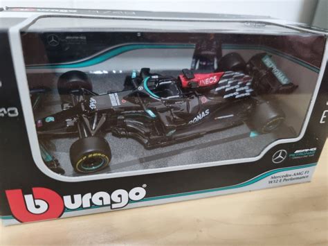 Bburago Mercedes F1 model car W12 Lewis Hamilton, Hobbies & Toys, Toys ...