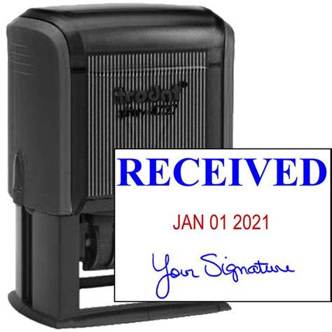 RECEIVED With Your Signature Date Stamp | Simply Stamps