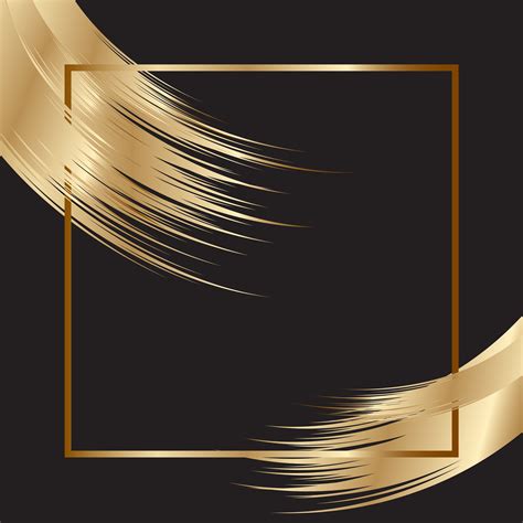 Download Elegant background with gold frame and brush strokes Vector ...