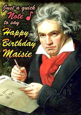 Ludwig van Beethoven classical music Happy Birthday PERSONALISED ...