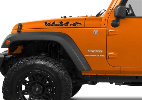 Jeep Wrangler Rubicon Hood Set Sticker Decal Cj Yj Jk Unlimited My ...