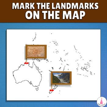 Landmarks of Oceania / Australia Montessori 4 Part Cards Continent Activity