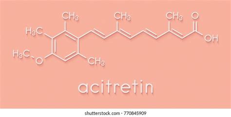 Acitretin Psoriasis Drug Molecule Skeletal Formula Stock Illustration ...