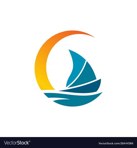 Boat logo template Royalty Free Vector Image - VectorStock