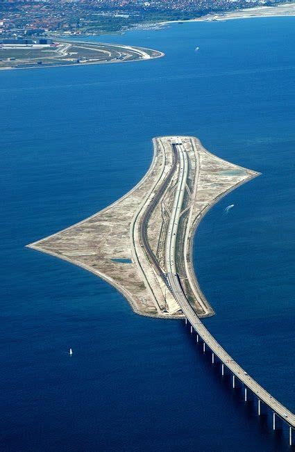 Oresund bridge connecting Denmark and Sweden.