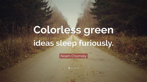 Noam Chomsky Quote: “Colorless green ideas sleep furiously.”