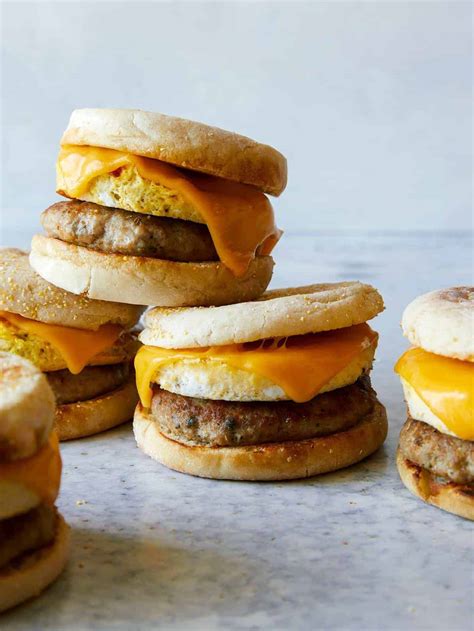 Freeze Ahead Turkey Sausage Breakfast Sandwiches - Spoon Fork Bacon