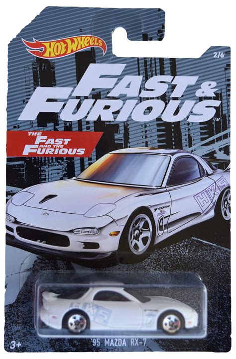 Buy Hot Wheels Fast & Furious '95 Mazda RX 7 2/6, White Online at ...