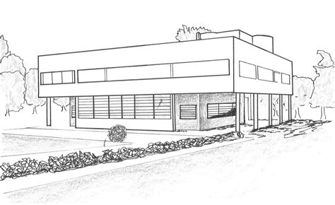 Villa Savoye Drawing