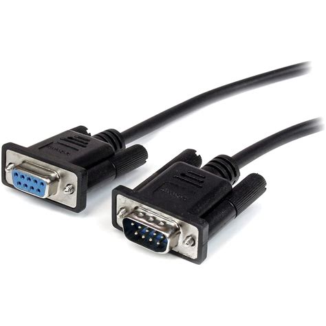 Buy StarTech.com 1m Black Straight Through DB9 RS232 Serial Cable - DB9 ...