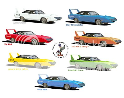 1970 Plymouth Road Runner Superbird colors canvs art print 16"x20 ...