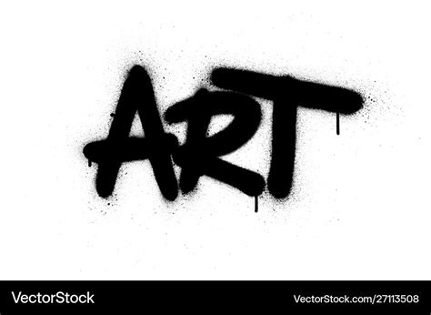 Graffiti art word sprayed in black over white Vector Image