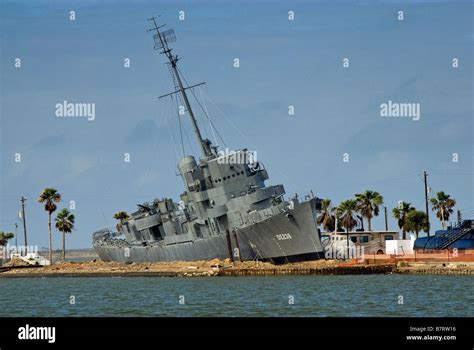 USS Stewart destroyer museum display ship damaged by hurricane Ike in ...