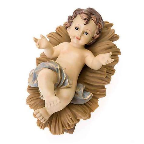 Resin Baby Jesus statue with cradle | online sales on HOLYART.com