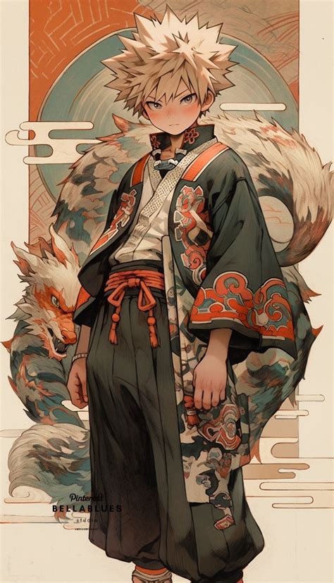 Katsuki Bakugou in Kimono: Explosive Elegance in My Hero Academia ...