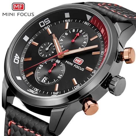 MINI FOCUS Men Watch Quartz Sport Watch Casual Chronograph Watches ...