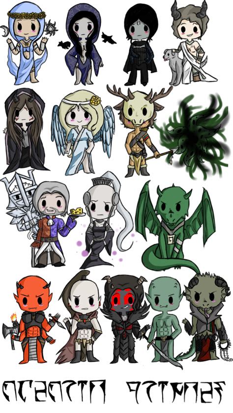 Chibi!Daedric Princes by Sabrina-Tellijohn