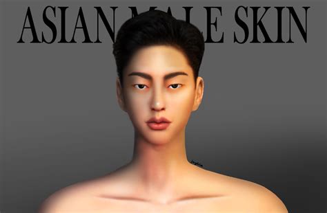 SIMS4 ASIAN MALE SKIN (심즈4 남자스킨) | Skin, Sims hair, Sims