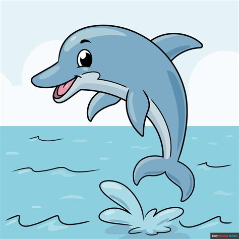 How To Draw A Dolphin Step By Step