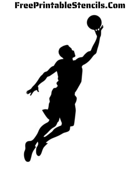 Free Printable Basketball Stencils - Free Printable Stencils