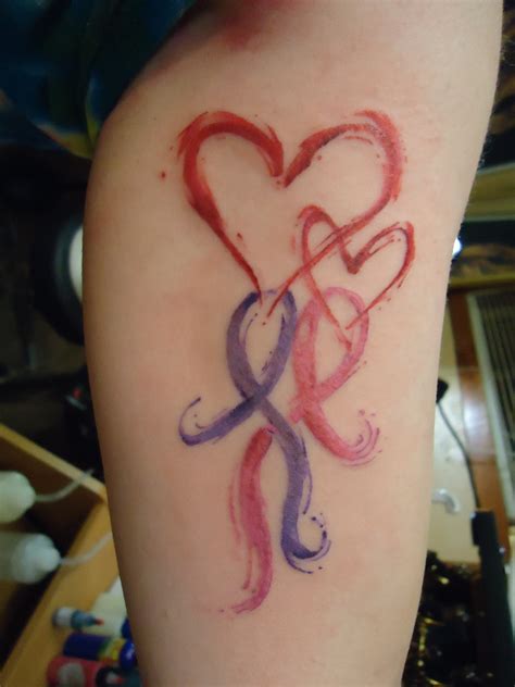 Cancer Ribbon Tattoos Designs, Ideas and Meaning | Tattoos For You