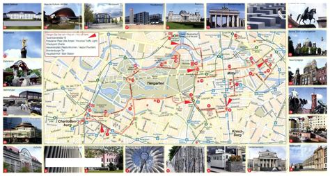 Large tourist map of central part of Berlin city | Vidiani.com | Maps ...