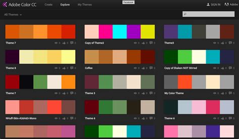 Adobe Color CC Themes - great for supporting color theme selection ...