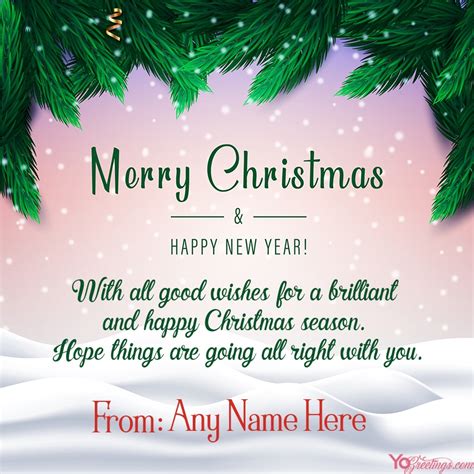 Personalized Merry Christmas Greeting Card