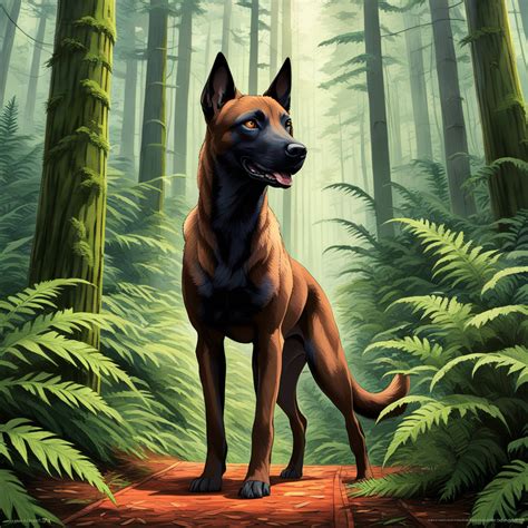 Belgian Malinois with anime aesthetic by Kyle Ranney - Playground