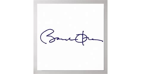 Barack Obama Signature Poster | Zazzle