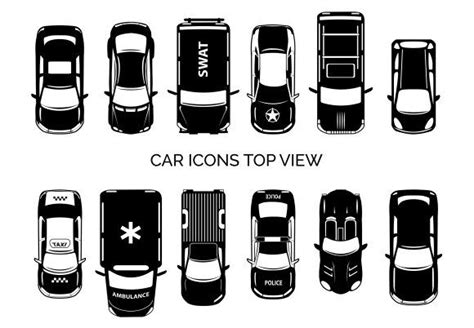 Car icons top view | Car icons, Car top view, Top view