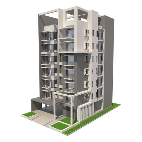 animated apartment-building 3D | CGTrader