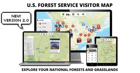 Forest Service Visitor Map | Forest service, Hiking map, Best campgrounds