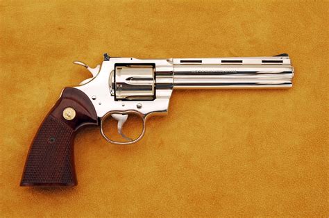 Colt Model Python Caliber 357 Magnum 6 Inch Barrel Revolver Nickel ...