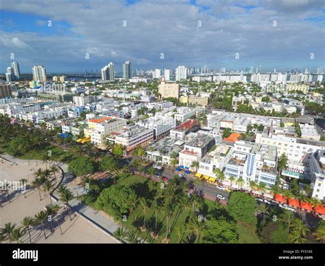 Aerial drone photo of Miami Beach Stock Photo - Alamy