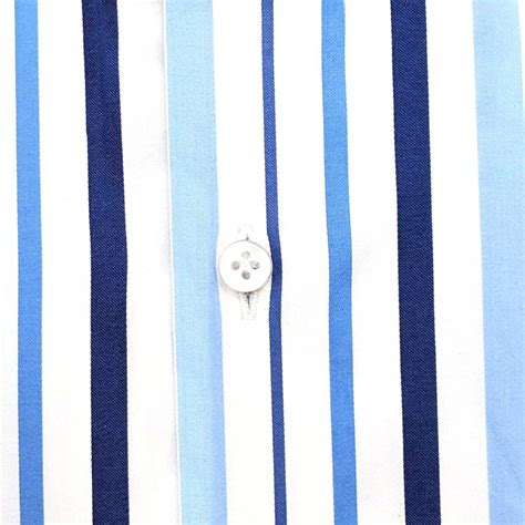 Peaky Blinders Blue Stand Stripe Penny Round Club Collar Dress Shirt ...